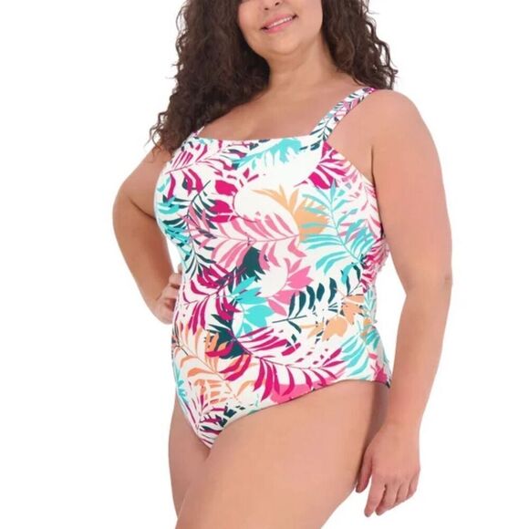 NWT Eddie Bauer One Piece Swimsuit Women’s XXL Shelf Bra Adjustable Straps New - Picture 16 of 16